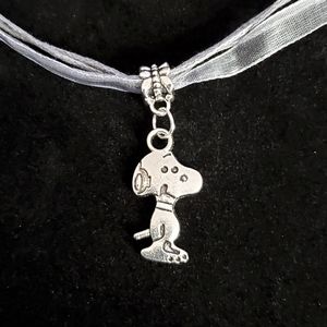 Snoopy 16" \ Handcrafted Woven Lace and Woven Cord Necklace